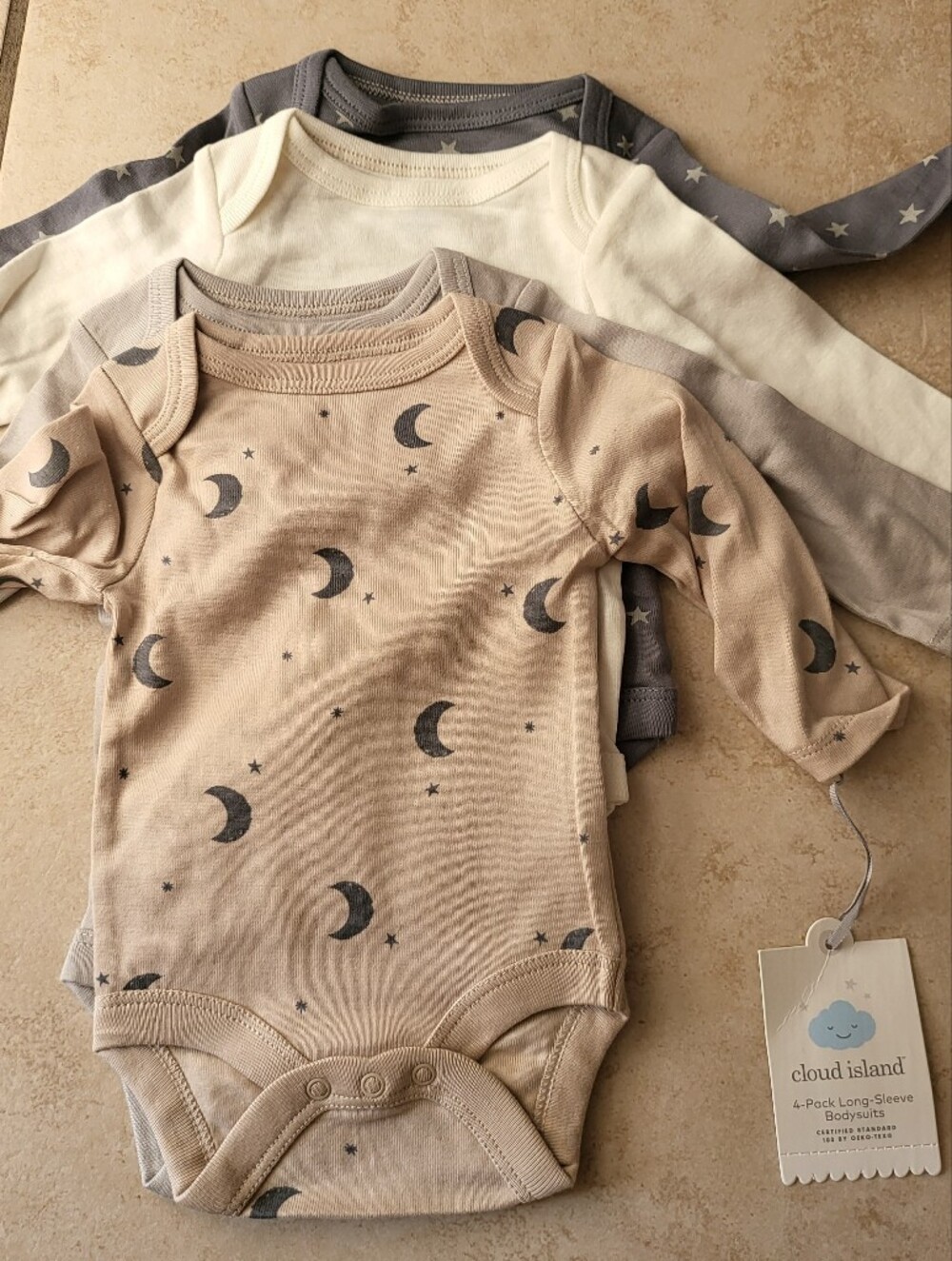 Cloud Island Newbord 4pk Longsleeve Bodysuits